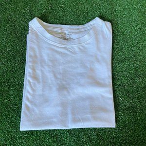 Tek Gear Kids Short Sleeve Crew Neck Basic White T-Shirt Size M 10-12